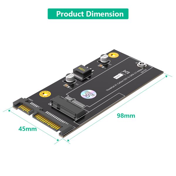 Thinkpad X1 Carbon  20+6 Pin SSD to SATA 2.5  Adapter