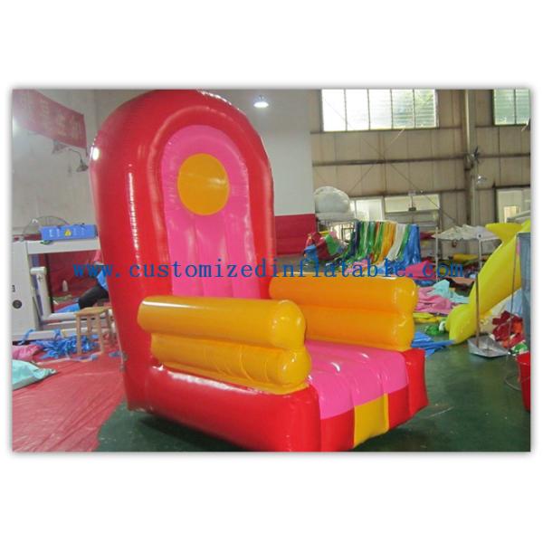 PVC Tarpaulin Seat Air Inflatable Sofa Couch Chair / Blow Up Advertising Signs