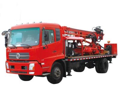 O caminhão de 350 medidores montou a água móvel que fura bem Rig Borehole Drilling Machine DTH e a perfuração da lama