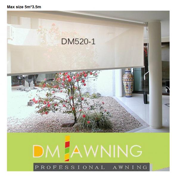 Motorized Retractable Window Awnings Outdoor Sunscreen Roller Blinds Fabric UV Protection