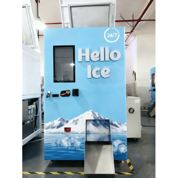 Haloo Vending Machine Supplier Screen 24 Hour Ice Vending Machine for Automatic Packing Ice ATM Ice Vending Machine
