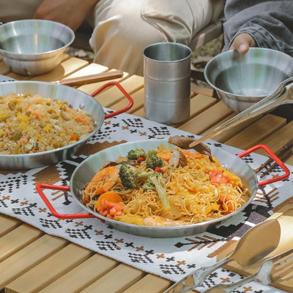 Pote de cocinar de acero inoxidable de la ensalada de pasta de la fruta con dos manijas