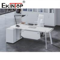 Mesa de escritório moderna de vidro temperado grande mesa de vidro retangular SGS