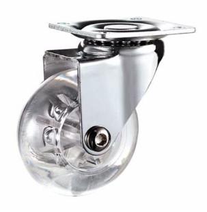 75mm Clear Caster Polyurethane Casters Furniture Castors Swivel Caster Wheels