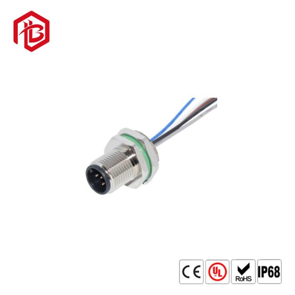 Ethernet Waterproof IP67 A/B/D Code 4 Pin Aviation Assembly M12 Right Angle Connector