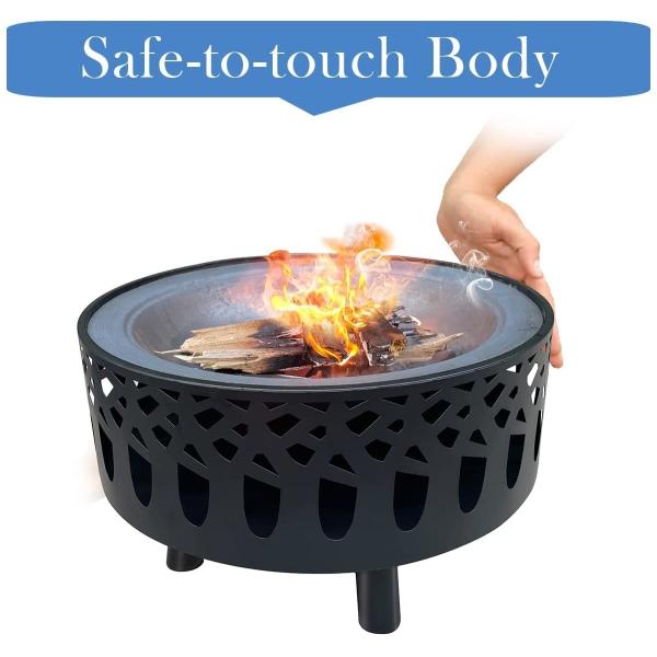 23 Inch Brazier Wood Burning Brazier Charcoal BBQ Pit For Outdoor Patio Backyard