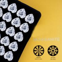 Gros de mossanite Passer le test de diamant GRA pierres D couleur forme ronde Diamant Loose Moissanite boucles d'oreilles moissanite