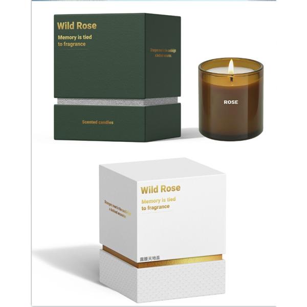 Caja de embalaje de velas de cartón de perfumes de aromaterapia de arte de papel caja de regalo para el frasco de velas