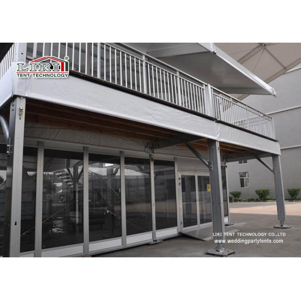 Two Floor Double Decker Tents Clear Span Decoration with White PVC Fabric Roof