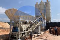 YHZS50 1000 litro 50m3/planta de tratamento por lotes concreta móvel de H inteiramente a favor do meio ambiente