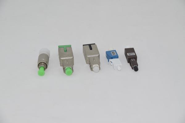 LC UPC Fixed Fiber Optic Attenuator Precision Ceramic Ferrule Plastic Material