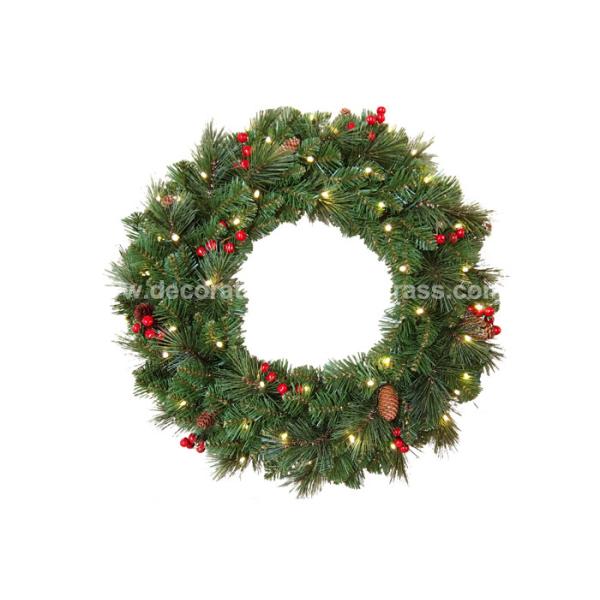24 венок ягоды рождества искусственного цветка PVC пластиковый Ультрафиолетовый-устойчивый
