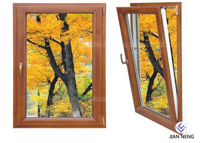 Inward Tilt Turn Aluminium Windows And Doors Wooden Color With Powder Coating