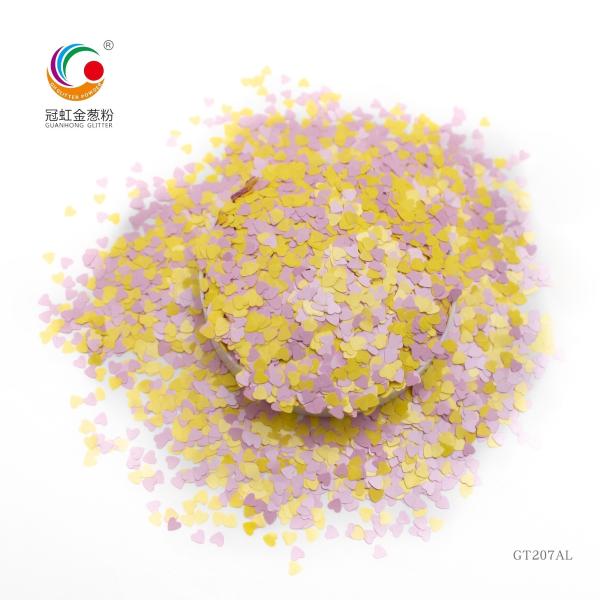 Heart Shaped Solvent Resistance Confetti Chunky Face Glitter Mixed In Bulk