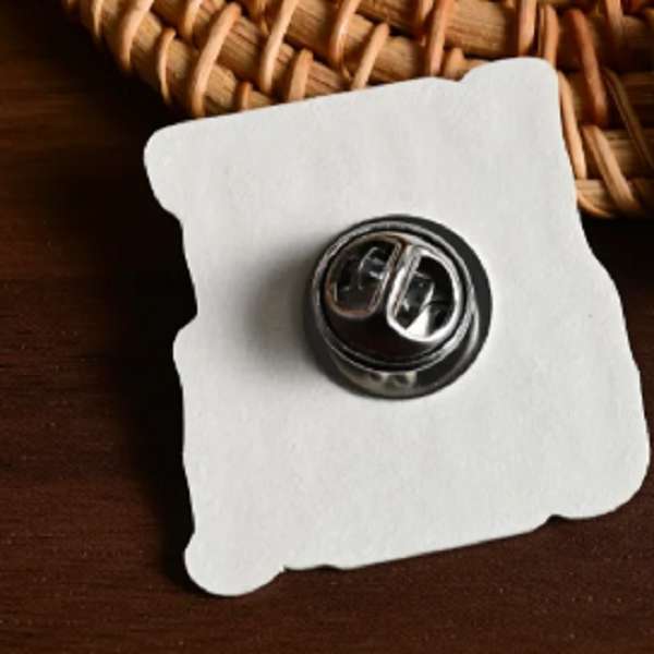 Handmade Cotton Paper Brooches With Safety Pin Backing For Apparel Accessories