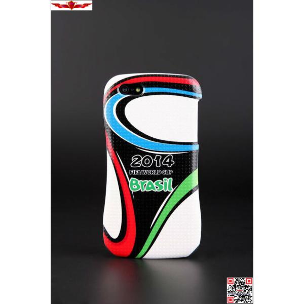 3D Printing 2014 Brazil World Cup Aluminum Bumper With PC Back Cover Cases For Iphone 5 5S