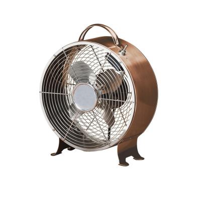 Copper 9 Inch 30W Antique Electric Fans 4 Aluminum Blade With Safety Metal Grill