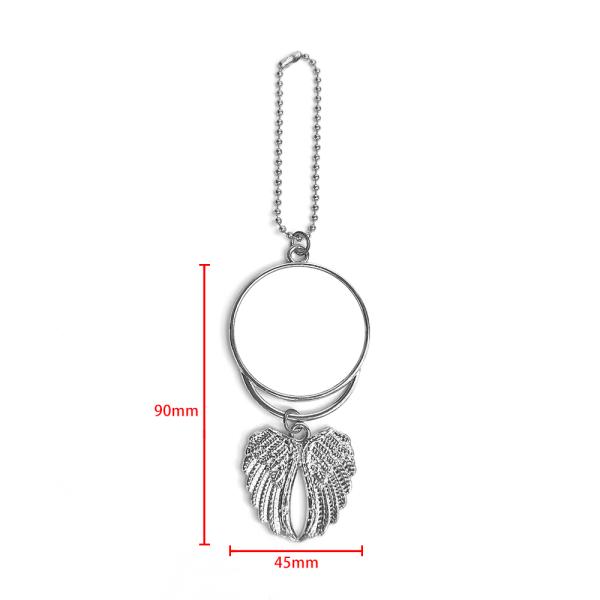 Personalized Metal Angel Wing Christmas Ornaments For Sublimation