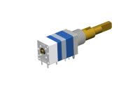 Eixo dobro do codificador giratório absoluto incremental com interruptor rotativo