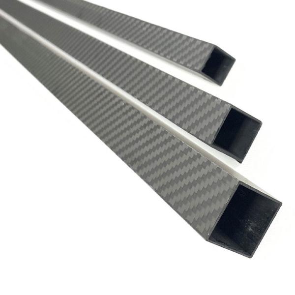 High Crushing Strength And Stiffness Lightweight 100% 3K Carbon Fiber Square Tubes