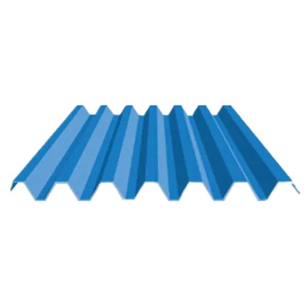 A cor azul da folha 0.4-1mm do telhado da luz solar revestida corrugou os painéis galvanizados Prepainted da luz do telhado do metal