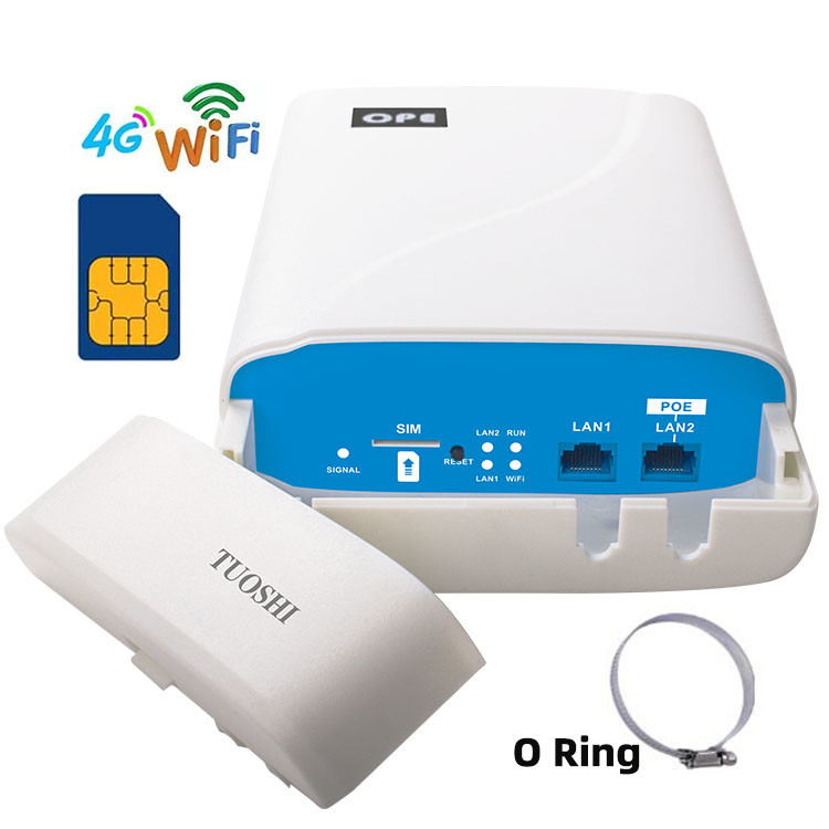 Маршрутизатор порта сети стандарта Ethernet 4G LTE CPE SimCard водоустойчивого радиотелеграфа Wifi силы POE на открытом воздухе для CCTV сельского