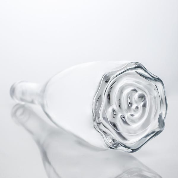 Whisky Gin Rum Vodka Glass Collar Engraved Round Liquor Bottle with and Custom Cap