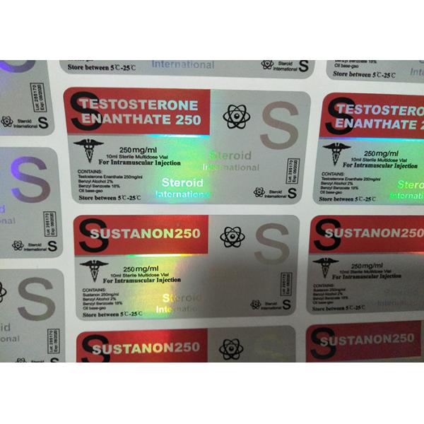 Waterproof Pharmaceuticals Bottle Packaging Hologram Foil Vial Box with Sticker