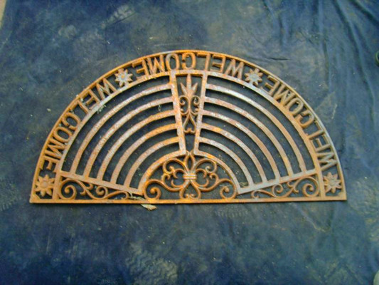 Half Moon Outside Door Mats / Antique Personalized Metal Door Mats