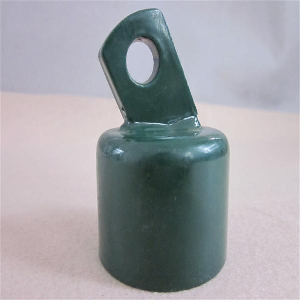 Pressed Steel Chain Link Fence Rail End Silver Green Black Color Od 1-3/8''