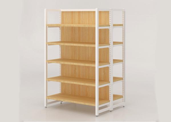 Nakajima Style Wooden Metal Shelving Unit Multi Storey For Supermarket / Shopping Mall