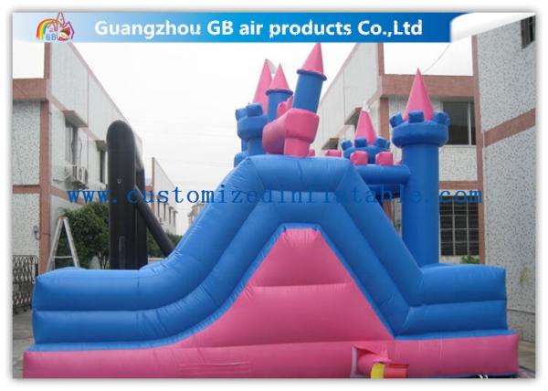 Lovely Indoor / Outdoor Princess Bounce House Inflatable With Slide For Little Kids