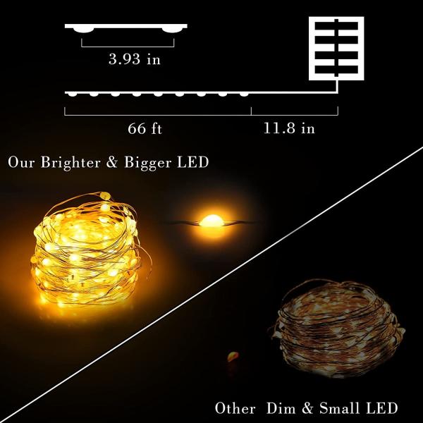 Waterproof Solar Fairy Lights Outdoor 240 Led 8 Modes White Solar Copper Wire