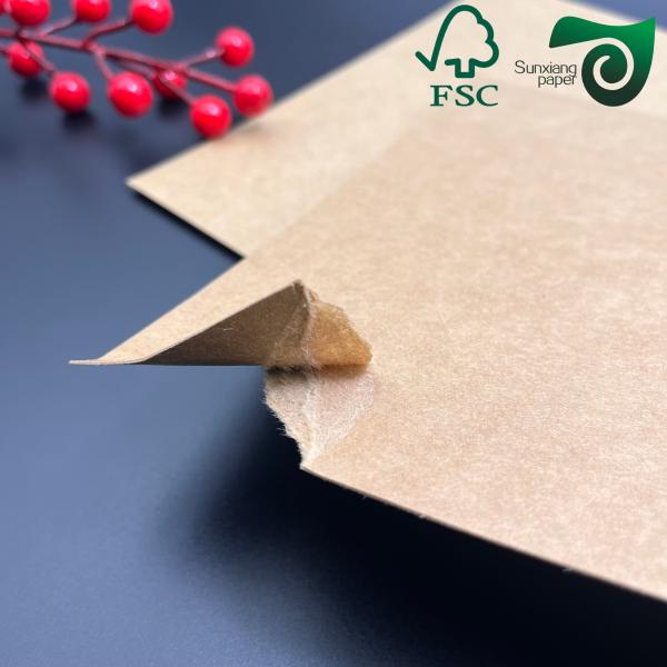 140g 15g Brown Kraft Liner Paper Single Sided PE Coated Food Grade For Packaging