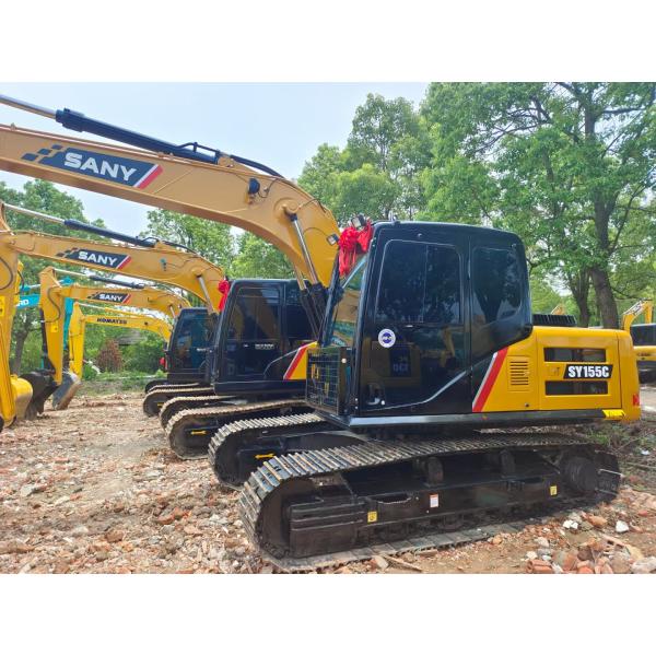 Fabriqué en Chine utilisé Sany SY155C excavateur 15 tonnes avec moins d'heure