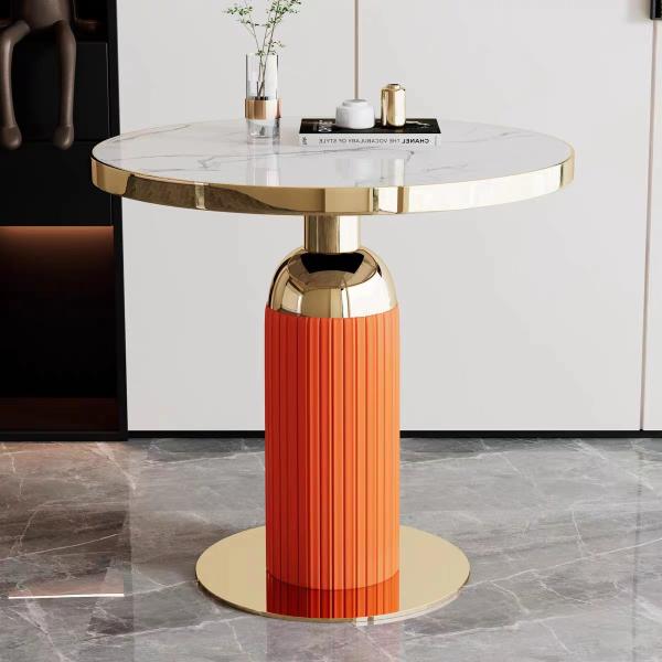 Hollow Out Marble Coffee Table Stainless Steel Living Room Coffee Table