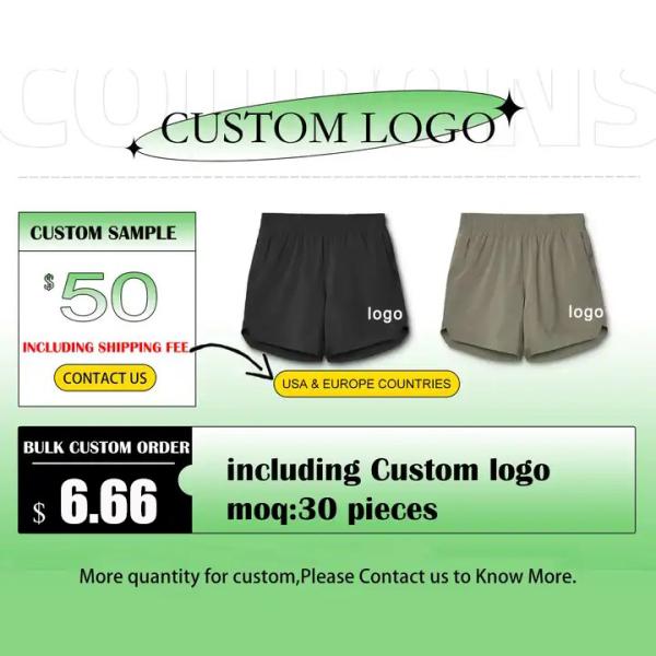 Sports Running Shorts Mens Fitness Workout Short With Inner Compression