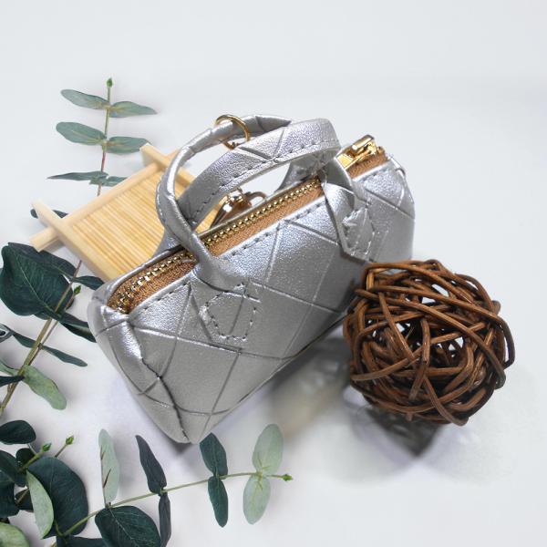 Polyester Small Bag Keychain / Coin Pouch Keychain With Smooth Surface