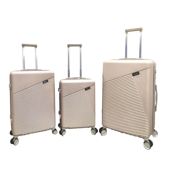 Design populaire ABS bagages 3Pcs-Sets élégante roues de plan Fermeture de combinaison interne