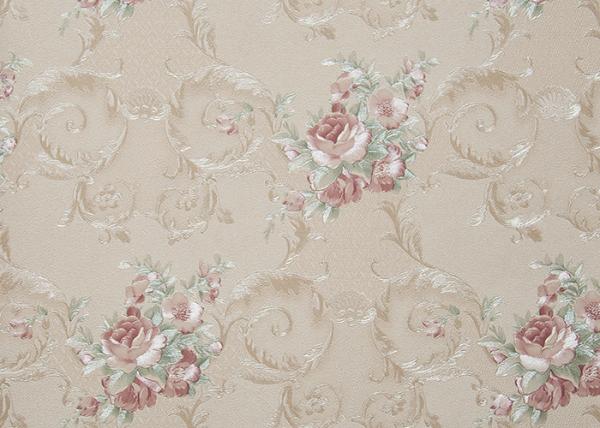 Eco - Friendly Embossed Flower Pattern Wallpaper Home Decoration Wall Covering