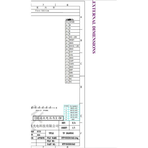 3.5 дюймовый промышленный HD TFT монитор сенсорный экран LCD дисплей 480x800 разрешение