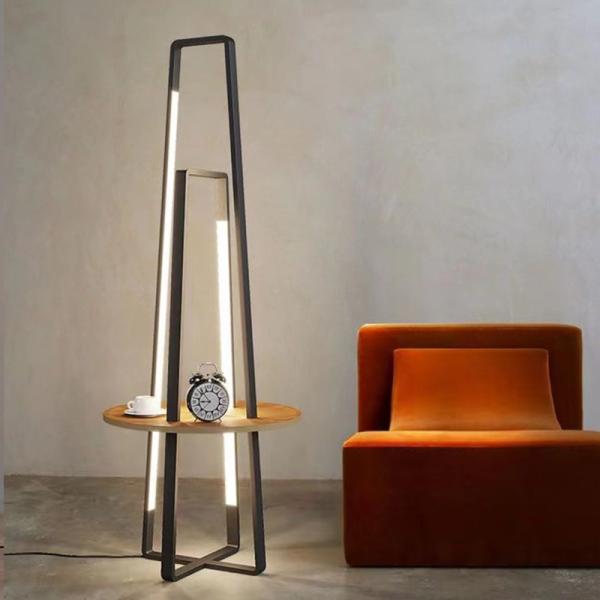 Solid Wood Nordic Postmodern Bedroom Lamp Retro Decoration Creative Art Iron Floor Lamp