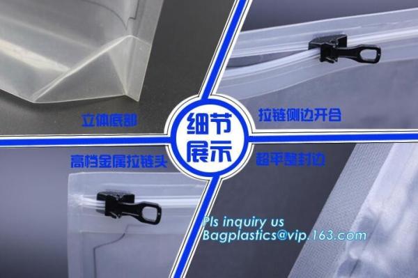 metal packaging slider zipper bag, Slider Zipper PVC Pouch Clear Vinyl PVC k Bag, polyvinyl chloride material plas