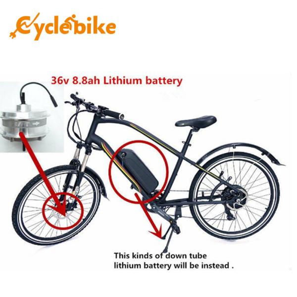 36V 8.8ah Hub Motor Style Electric Bike Lithium Battery 800 Cycles Life