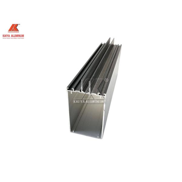 Alloy Sliding Door Profile Aluminium Window Extrusions Black Powder Coating