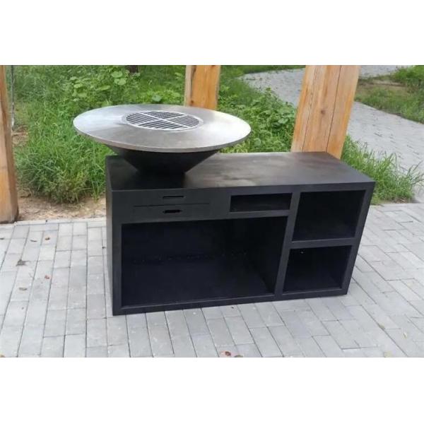 Outdoor Wood Burning Black Painted Steel Bbq Fire Pit Grills For Cooking