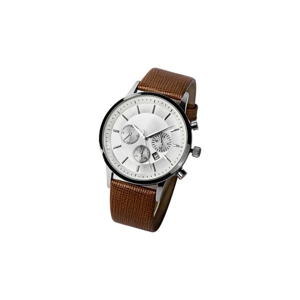 Male Stainless Steel Export Timepieces 30m Water Resistant Leather Strap