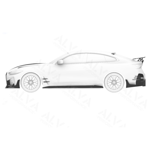 Excellent Fitment Superior ALVA X MiW Deign Dry Carbon Fiber Aero Body Kits BMW I4 Front Grille Hood Bonnet Accessories