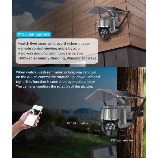 Ночное видение инфракрасн Ptz камеры слежения H.265 Mp4 4g Wifi солнечное