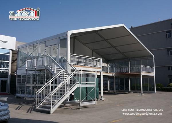 Heavy Duty White PVC Fabric Double Decker Tents Large Outside Tents For Weddings
